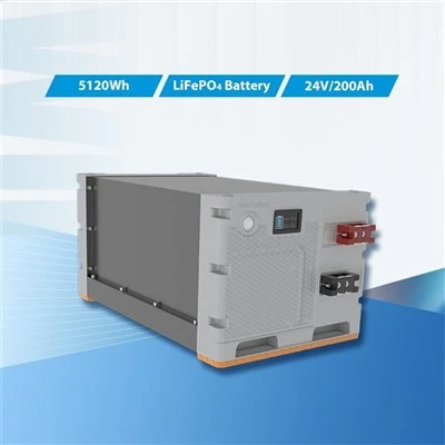 LiFePO4 Akumulators 24V 200Ah Iebūvēts BMS 5120Wh
